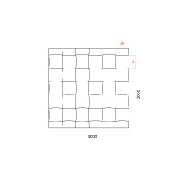 Plech bez povrch. úpravy, 2000x1000x1,1mm pletenina, 3D vzor Plech bez povrch. úpravy, 2000x1000x1,1mm pletenina, 3D vzor